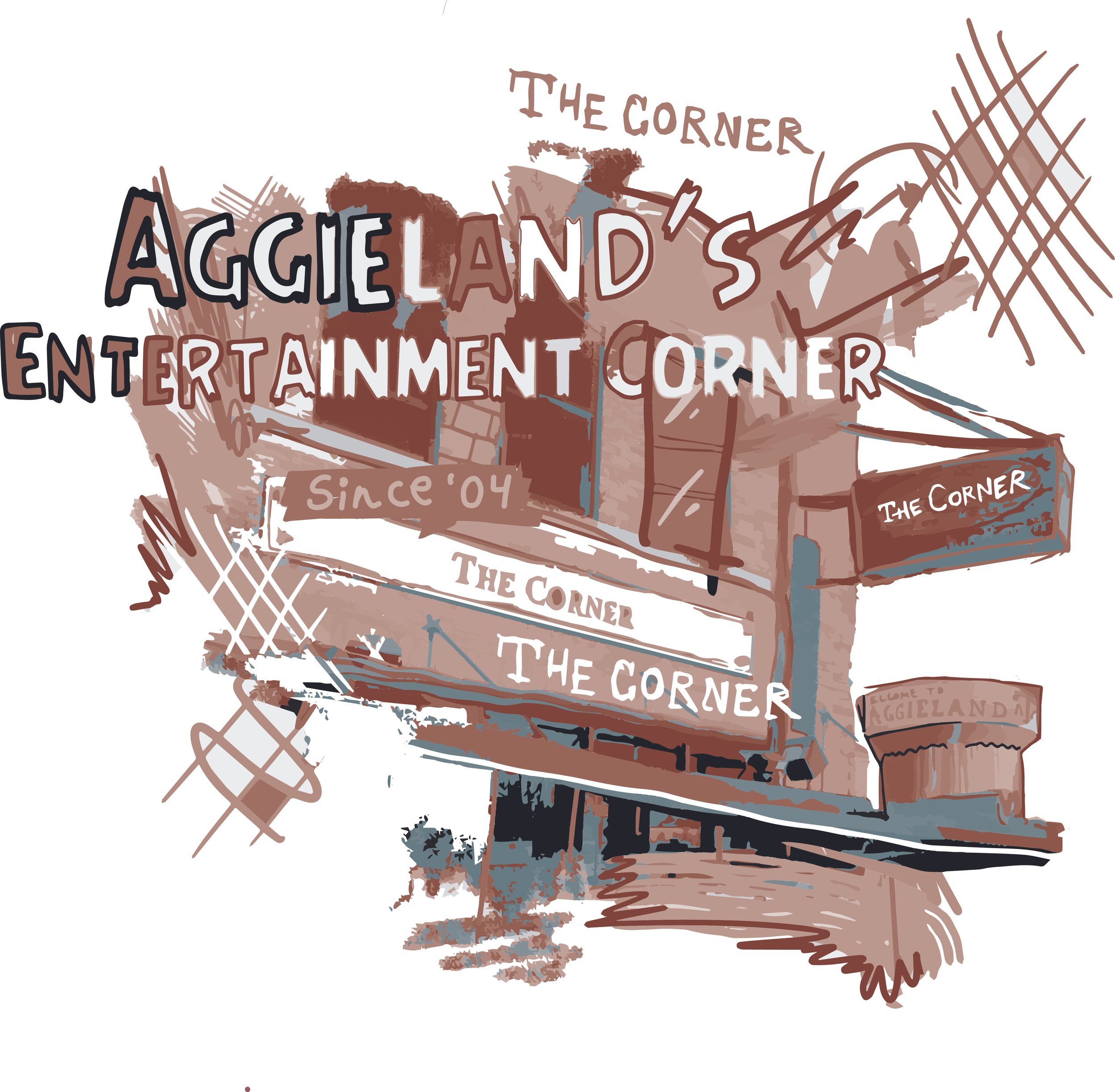 corner bar and grill tee design 2