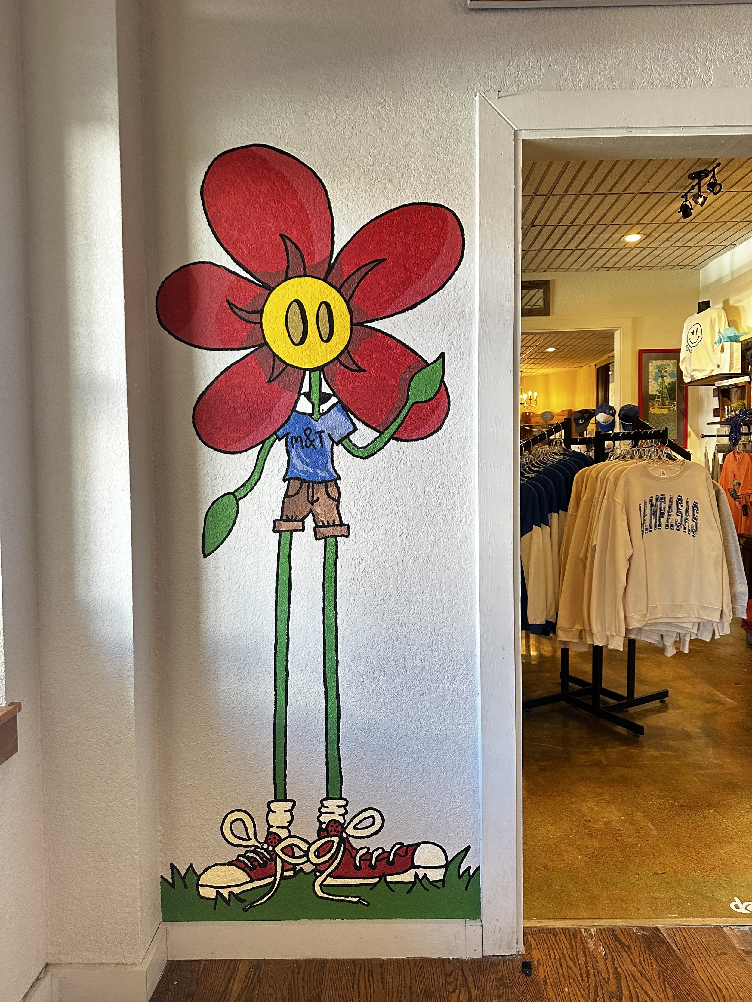 flower man mural 7 ft tall
